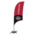 thumbnail image 1 of St. Cloud State Huskies 7.5' Two-Tone Razor Feather Stake Flag with Base, 1 of 5
