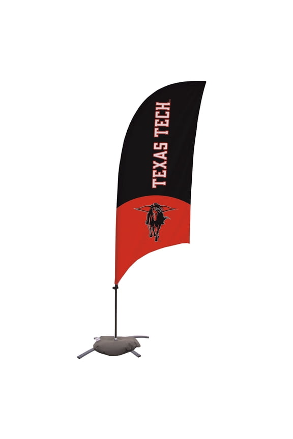 Texas Tech Red Raiders 7.5' Two-Tone Razor Feather Stake Flag with Base