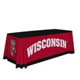 thumbnail image 1 of Wisconsin Badgers 6' College Sports Printed Table Throw - NCAA Licensed - Polyester Draped - School Tablecloth (Red, White, Black), 1 of 5