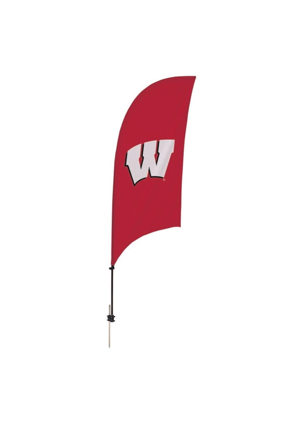 Wisconsin Badgers 7.5' Razor Feather Stake Flag