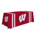 thumbnail image 1 of Wisconsin Badgers 6' College Sports Printed Table Throw - NCAA Licensed - Polyester Draped - School Tablecloth (Red, White), 1 of 5