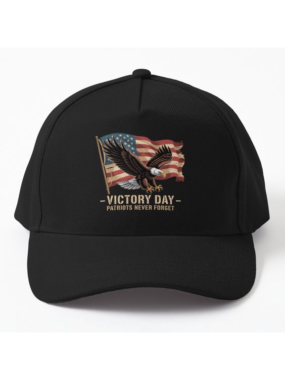 Victory Day Eagle Baseball Cap, American Flag July Fourth Celebration Design Hat
