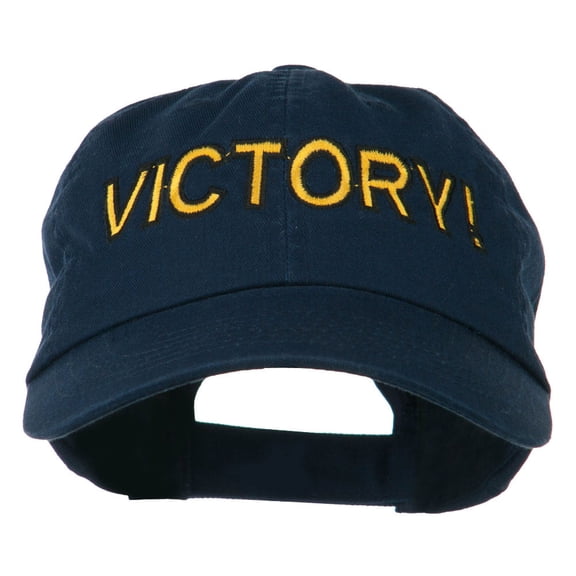 Victory Embroidered Washed Cap - Navy OSFM