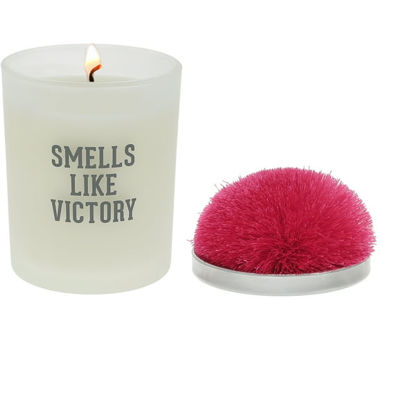 Victory - Hot Pink - 5.5 oz Wax Candle Pom Pom Lid