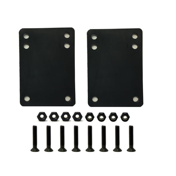 Victory Jump Skateboard Parts, Skateboard Accessories, Skateboard Riser Pads w Skateboad Hardware Screws Set (14mm riser w 1.75 screws)