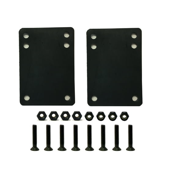 Victory Jump Skateboard Parts, Skateboard Accessories, Skateboard Riser Pads w Skateboad Hardware Screws Set (14mm riser w 1.75 screws)