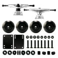 thumbnail image 1 of Victory Jump Skateboard Trucks and Wheels Set, Skateboard Accessories, Skateboard Trucks 5 inch, Skateboard wheels 52mm, Skateboard Bearings (5 inch Silver Truck w 52mm Black Wheels), 1 of 7