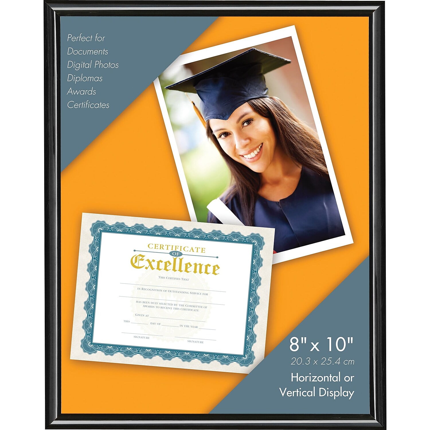 U-Channel Document Frame, 8 x 10, Black U-Channel Document Frame, 8 x 10, Black