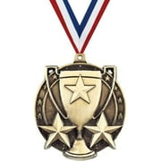 Victory Medals, 2" Gold Diecast Victory Medal Award 10 Pack