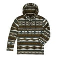 thumbnail image 1 of Victory Men's 1/4 Zip Pullover Aztec Hooded Fleece - BROWN - M, 1 of 2