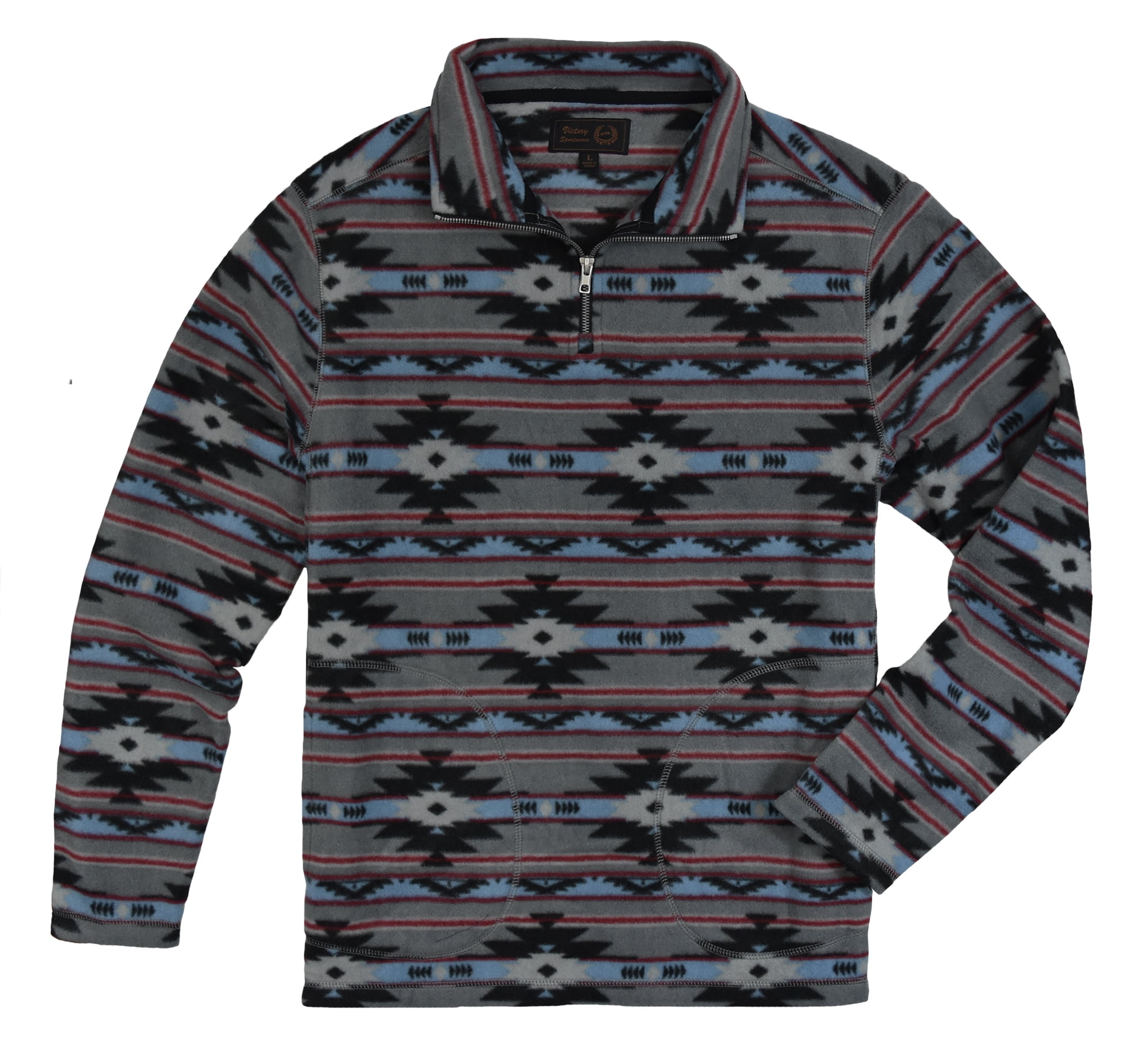 Quarter Zip Pullover Mens Aztec Fleece Victory Men's 1/4 Zip