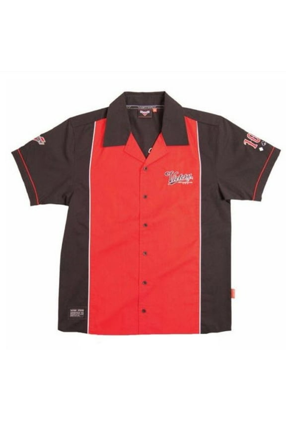 New Men's Black & Red FC Button Shirt, Medium, 286364503