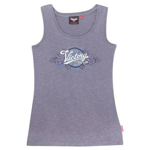 Victory Motorcycle New Women's Grey Sleeveless Logo Tank, X-Large, 286519009