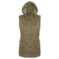 thumbnail image 1 of Victory Outfitters Ladies' Canvas Utility Vest Inner Sherpa Removable Hood - Khaki - L, 1 of 1