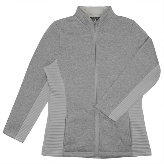 Victory Outfitters Ladies' Fleece Lined Zip Up Heathered Fleece Jacket