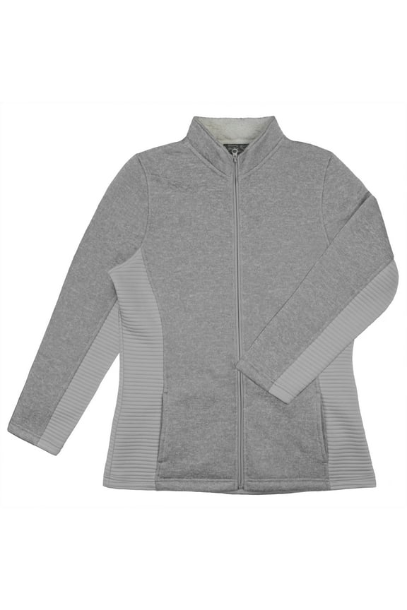 Victory Outfitters Ladies' Fleece Lined Zip Up Heathered Fleece Jacket