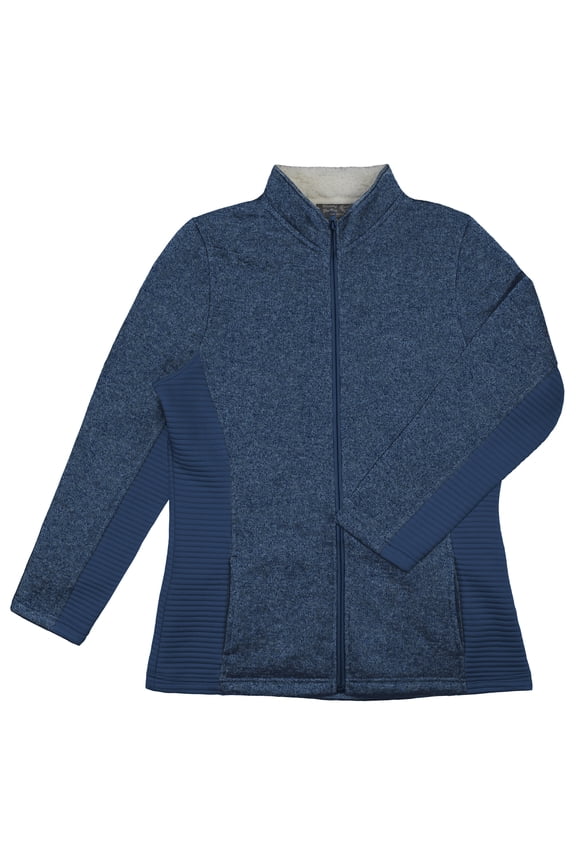 Victory Outfitters Ladies' Fleece Lined Zip Up Heathered Fleece Jacket