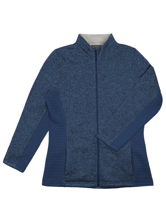 Victory Outfitters Ladies' Fleece Lined Zip Up Heathered Fleece Jacket