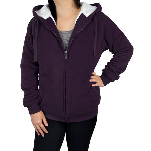 Victory Outfitters Ladies' Fleece Zip Up Hoodie with Soft Berber Lining - EGP - 1X