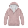 thumbnail image 1 of Collections Etc Women's Women's Comfy Sherpa Lined Fleece Hoodie Mauve Medium, 1 of 4