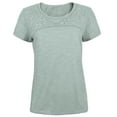 thumbnail image 1 of Victory Outfitters Ladies' Floral Detail Slub Knit Cotton Blend Scoop Neck T-Shirt - Foam - XXL, 1 of 2