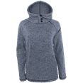 thumbnail image 1 of Victory Outfitters Ladies' Knit Fleece Salt & Pepper Hooded Henley Pullover - Ice Blue - XL, 1 of 1