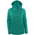 thumbnail image 1 of Victory Outfitters Ladies' Knit Fleece Salt & Pepper Hooded Henley Pullover, 1 of 1
