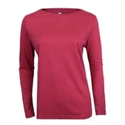 Victory Outfitters Ladies Triblend Lightweight Soft Boatneck Tee Ruby Large