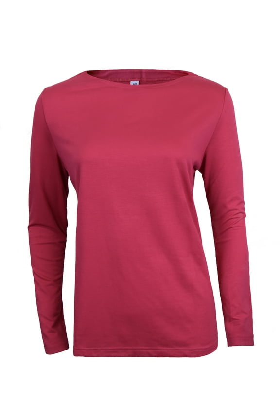 Victory Outfitters Ladies' Triblend Lightweight Soft Boatneck Tee Ruby Large
