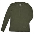 thumbnail image 1 of Victory Outfitters Ladies' Waffle Knit Long Sleeve Henley Pullover - Olive - XXL, 1 of 2