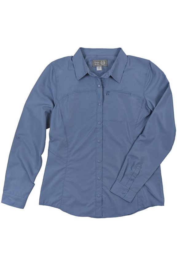 Victory Outfitters Ladies' Woven Full Snap Button Up Front Long Sleeve Shirt