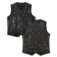 thumbnail image 1 of Victory Outfitters Men's 2 Pack Patch Leather Vest - Black/Brown - M, 1 of 3