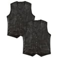 thumbnail image 1 of Victory Outfitters Men's 2 Pack Patch Leather Vest - Brown/Brown - L, 1 of 2