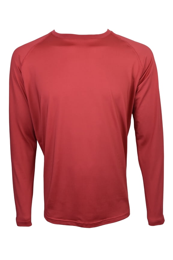 Victory Outfitters Men's Active Long Sleeve Performance Tee - Red - Large