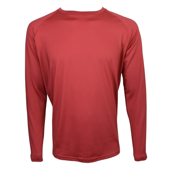 Victory Outfitters Men's Active Long Sleeve Performance Tee - Red - Small