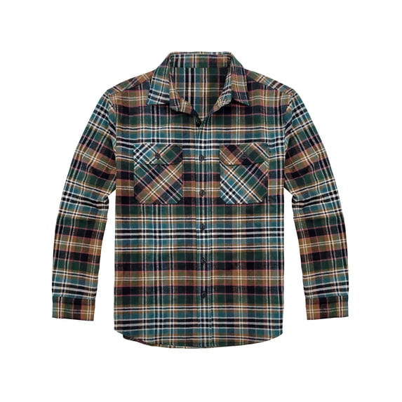 Victory Outfitters Men's Assorted Flannel Shirts - Teal - XXL