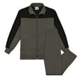 thumbnail image 1 of Victory Outfitters Men's Athletic Fleece Track Jacket and Matching Pants Set 4XL Black Charcoal, 1 of 1