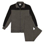 Victory Outfitters Mens Athletic Fleece Track Jacket and Matching Pants Set 4XL Black Charcoal