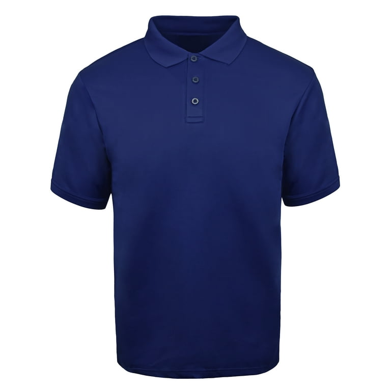 Victory Outfitters Men's Breathable Performance Polo Shirt - Navy - Medium