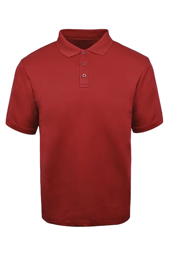 Victory Outfitters Men's Breathable Performance Polo Shirt - Red - Small