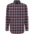 thumbnail image 1 of Victory Outfitters Men's Brush Yarn Dyed Patterned Flannel Button Up Shirt - Red/Blue Plaid - M, 1 of 2