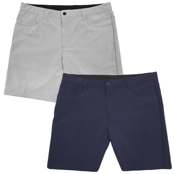 Victory Outfitters Men's Classic Performance Plain Front Shorts w/ 6-pockets - Flight Gray/Harbor Navy - 36