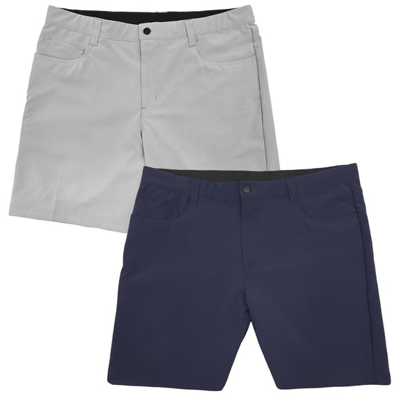 Victory Outfitters Men's Classic Performance Plain Front Shorts w/ 6-pockets - Flight Gray/Harbor Navy - 38