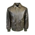 thumbnail image 1 of Victory Outfitters Men's Distressed Brown Leather Classic Aviator Jacket, 1 of 2