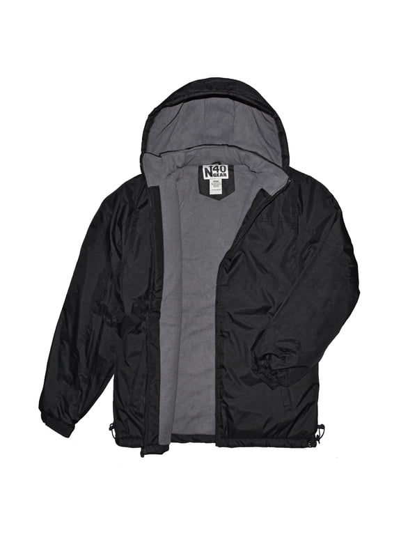 Victory Outfitters Men's Fleece Lined Removable Hood Zipper Jacket