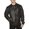 thumbnail image 1 of Victory Outfitters Men's Genuine Leather Multi Pocket Racing Jacket - Brown - XXL, 1 of 3