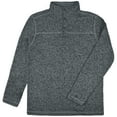 thumbnail image 1 of Victory Outfitters Men's Heather 1/4 Snap Knit Sweater w/Sherpa Lined Collar - Charcoal - Large, 1 of 2