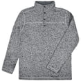 thumbnail image 1 of Victory Outfitters Men's Heather 1/4 Snap Knit Sweater w/Sherpa Lined Collar - Grey - Large, 1 of 2