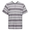 thumbnail image 1 of Victory Outfitters  Men's Heather Short Sleeve Henley Grey Stripe XXL, 1 of 5
