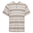 thumbnail image 1 of Victory Outfitters  Men's Heather Short Sleeve Henley Tan Large, 1 of 5